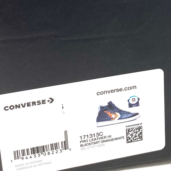 Converse Pro Leather Basketball High NBA Jam Shoes Black Men's Sneakers 171313C - Picture 10 of 11